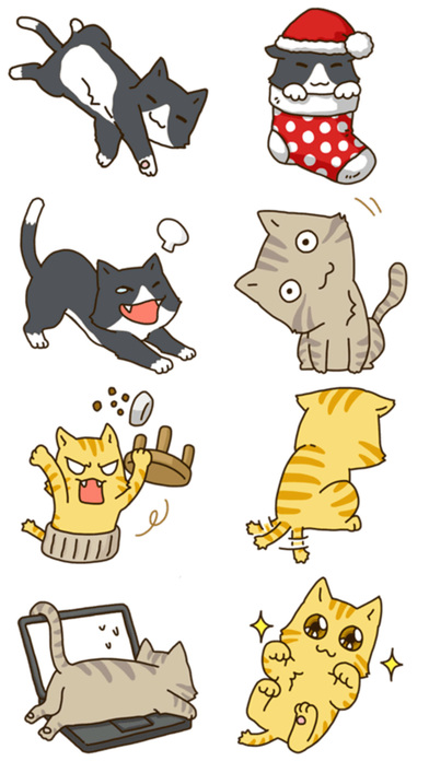Naughty Cats - Funny Stickers! screenshot 3