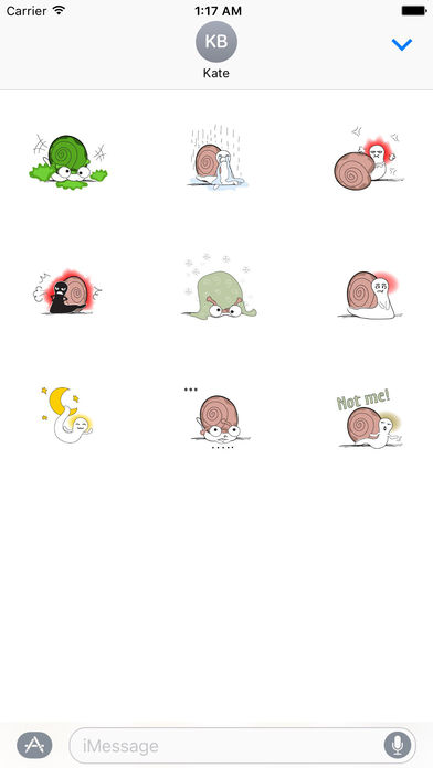 Animated Funny Snail Sticker screenshot 2