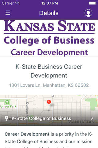 K-State Business Career Dev screenshot 2
