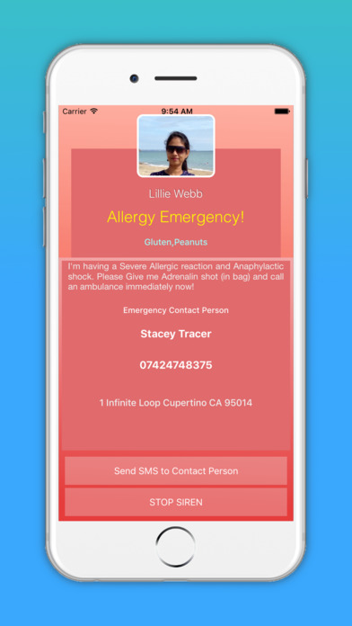 Allergency: Food Allergy Alert, Anaphylaxis & SMS screenshot 2