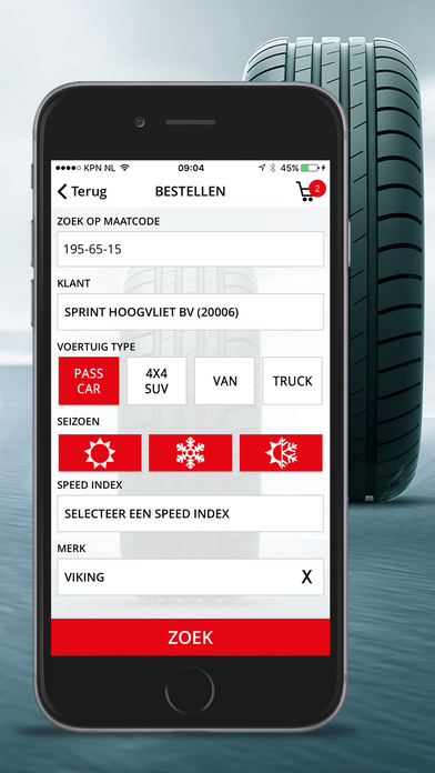 Inter-Sprint Tyre Order App screenshot 4