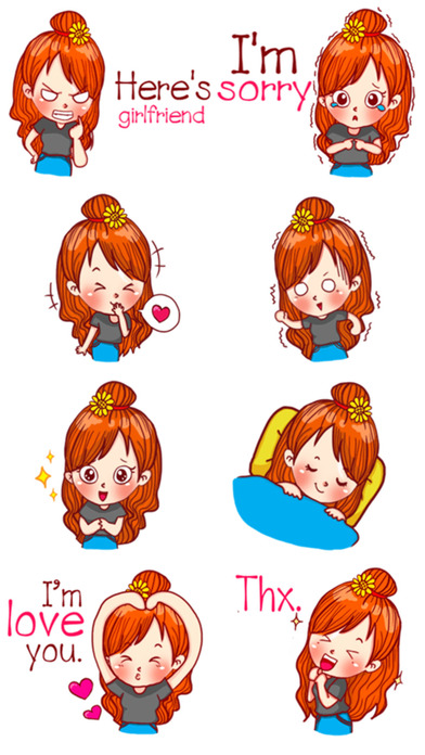 Ginger Girl Stickers! screenshot 4