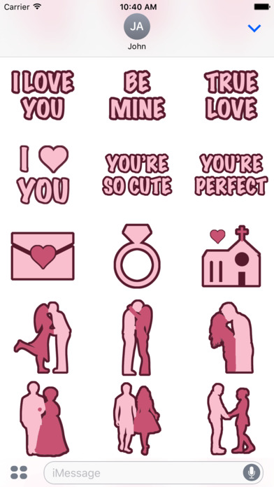 Love and Hearts Stickers screenshot 2