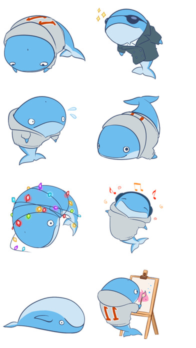 Funny Whale Stickers screenshot 2