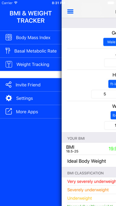 BMI - BMR Calculator screenshot 3