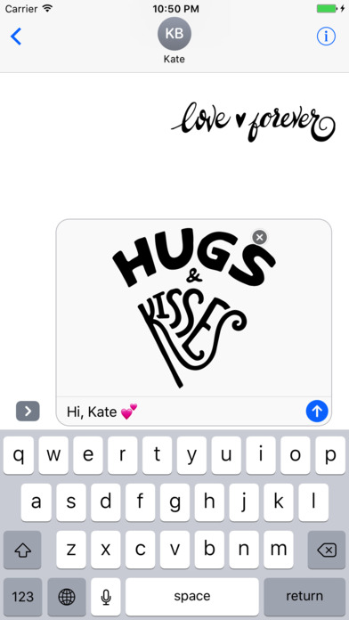 Love Typography Stickers for iMessage screenshot 4