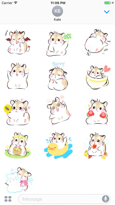 Ratta The Little Funny Hamster Sticker screenshot 3