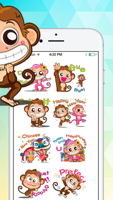 Funny Monkey Stickers! screenshot 2