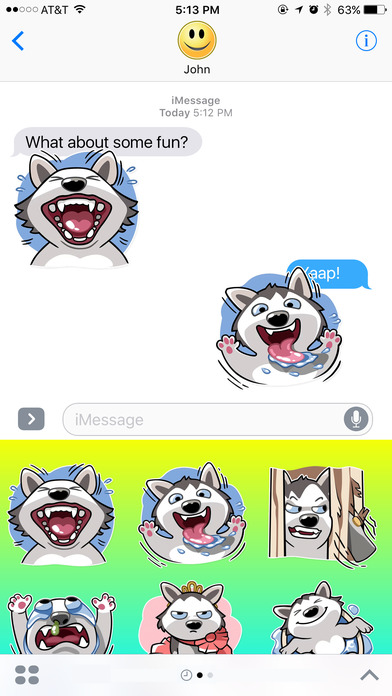 Polar Husky Dog Stickers screenshot 2