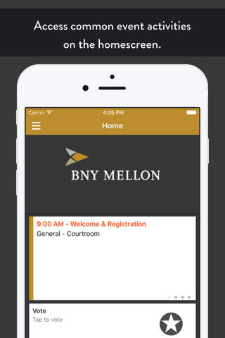 BNY Mellon events app screenshot 2