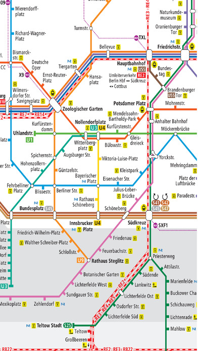 Berlin U-Bahn S-Bahn Bus Tram Netzpläne Karte BVG screenshot 2