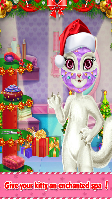 Christmas Kitty Makeup Salon : Game for Kids screenshot 2