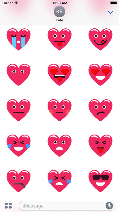 Heart Pink Love Emoji Stickers screenshot 4