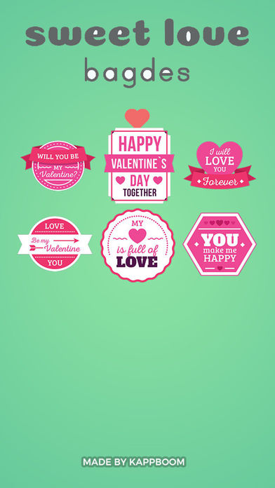 Love Badge Stickers screenshot 2