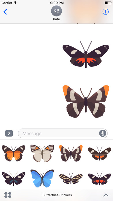 Butterflies Stickers - Wonderful Emoji screenshot 3