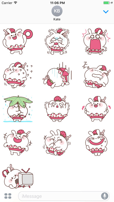 Fluffy Rabbit Stickers screenshot 3