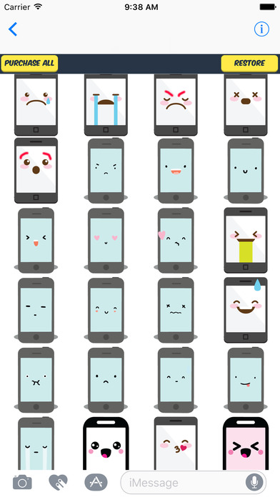 Smartphone Stickers - Phone Emojis Set screenshot 3