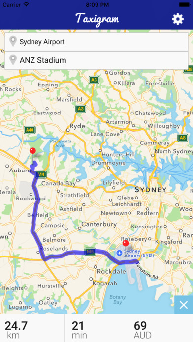 Taxigram Sydney screenshot 3