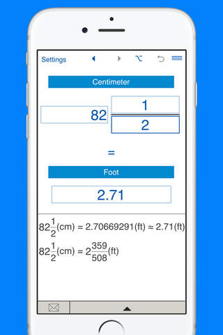 Feet to centimeters and cm to ft length converter screenshot 4