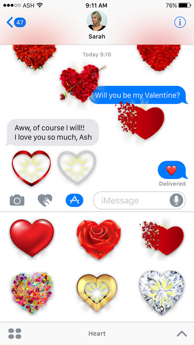 Heart Stickers for Valentine's Day screenshot 2