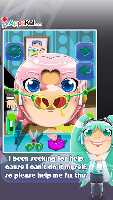 Tokyo Vocaloid Nose Doctor- Booger Girls Game Free screenshot 2