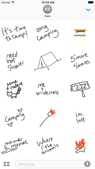 Camping sticker pack - camp stickers for iMessage screenshot 2