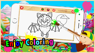 The Bat Hero Coloring Book for Little Kids screenshot 2