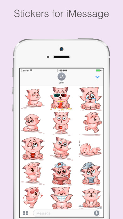 Emoji Cartoon Cat Stickers screenshot 2