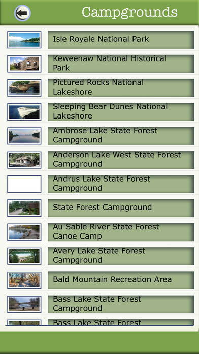 Michigan Camping & Hiking Trails screenshot 2