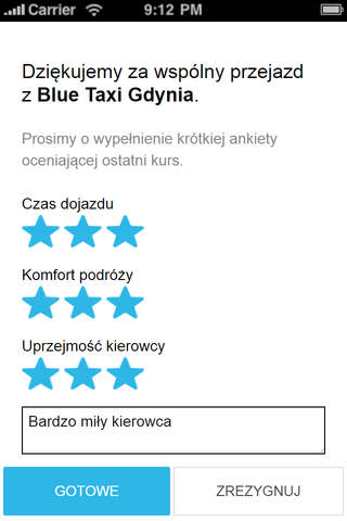 Blue Taxi Gdynia screenshot 4