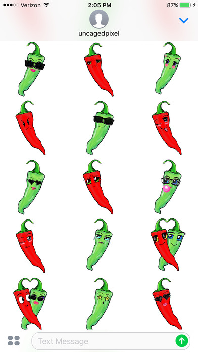 New Mexico Chili -Tasty Face Stickers screenshot 2