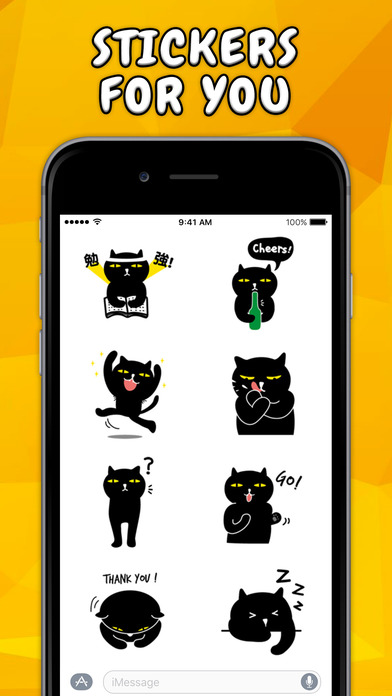 Black Cat Stickers!! screenshot 2