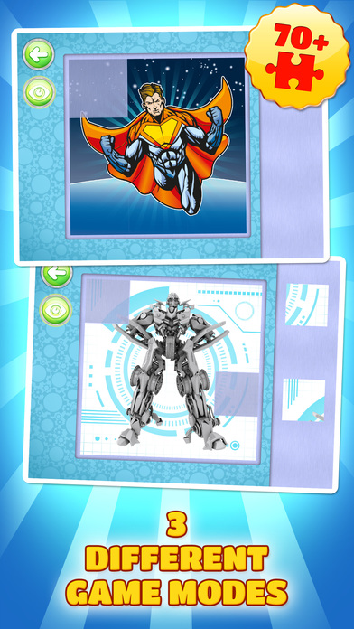 Super Action Robots & Superheroes Team Puzzles screenshot 3