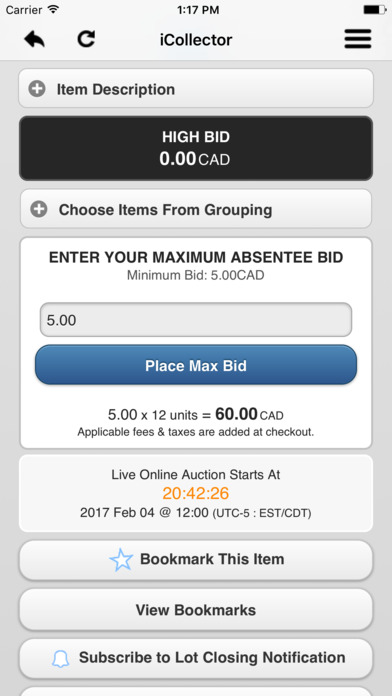iCollector Live Auctions screenshot 3