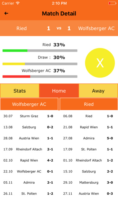 Football Match Predictor screenshot 2