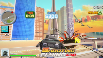 Shooting Flying Car : Helicopter Car Shooting screenshot 3