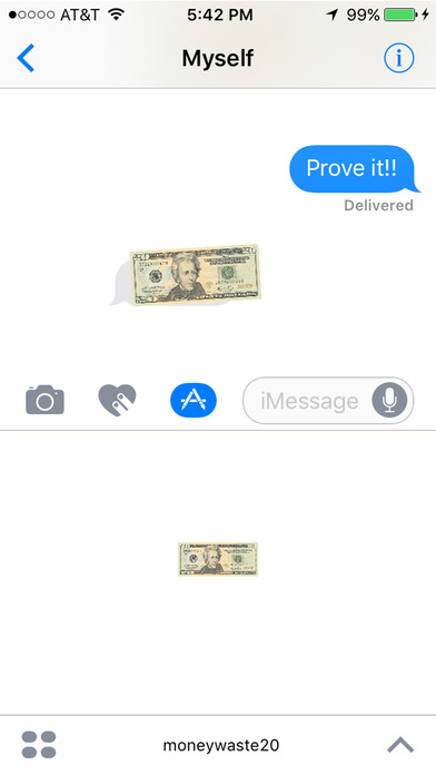 Money Waste for iMessage (20$) screenshot 2