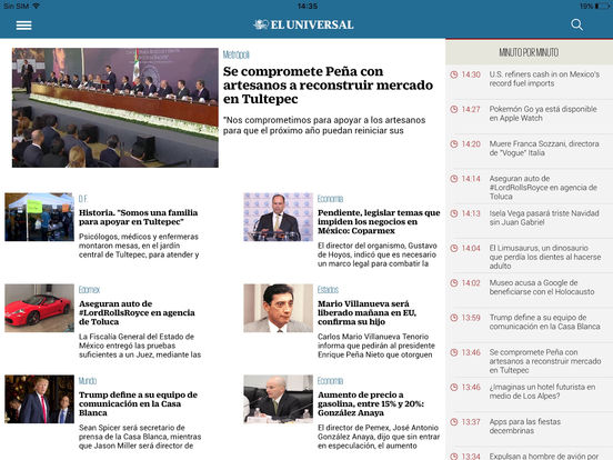 Captura de pantalla del iPad 1