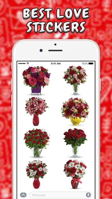 Valentine's Day Stickers Flower screenshot 4