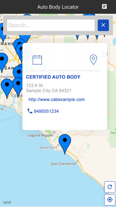 Auto Body Locator screenshot 2