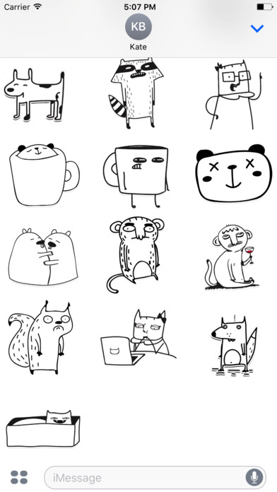 Doodle Animals! Stickers screenshot 2