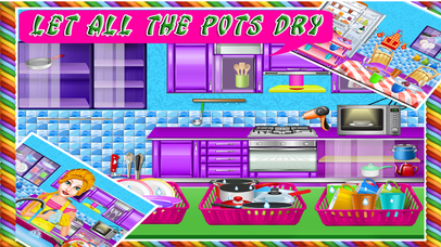 Dishes Cleaning Girls Games screenshot 4