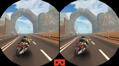 VR Traffic Bike Rider : Extreme End-less Racing 3D screenshot 2