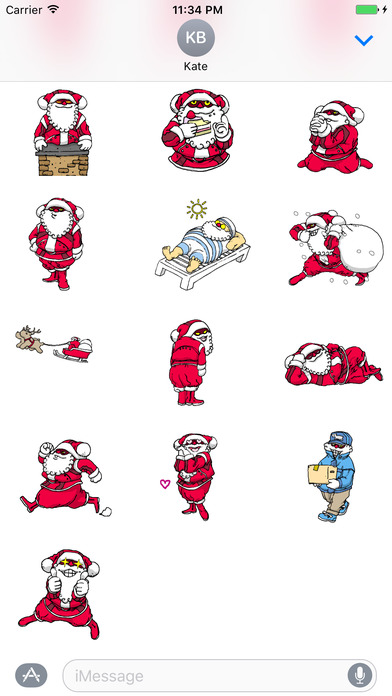 Santa Claus Stickers for iMessage Set 3 screenshot 3