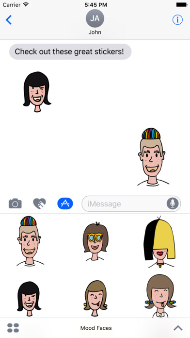 Mood Faces Stickers for iMessage screenshot 2