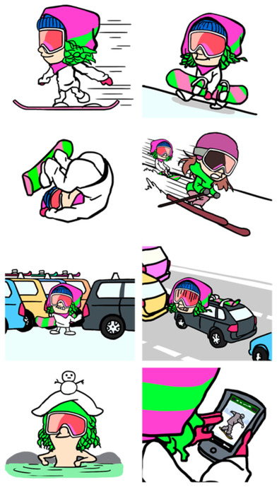 Snowboarder Stickers! screenshot 3