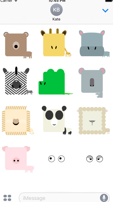 fukuwarai(福笑い）animal sticker screenshot 2