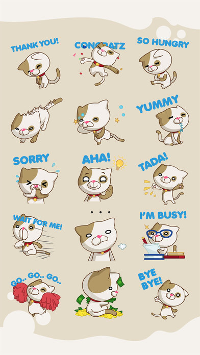 Choco Cat Animated Sticker screenshot 3