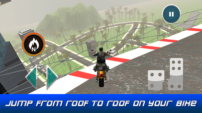 Rooftop Motorbike Stunt Man Ride 3D screenshot 2