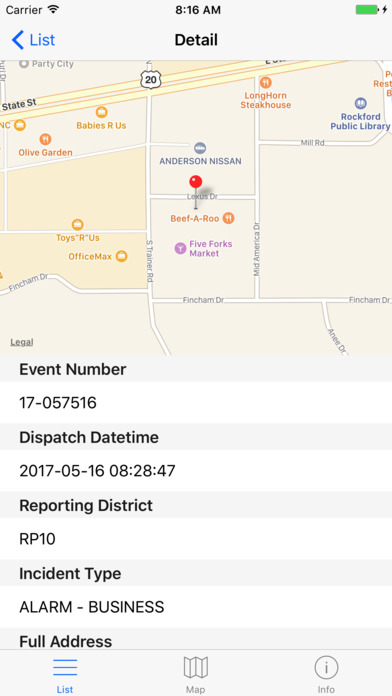 Rockford Crime Calls - 72 Hour Dispatch Call Log screenshot 2